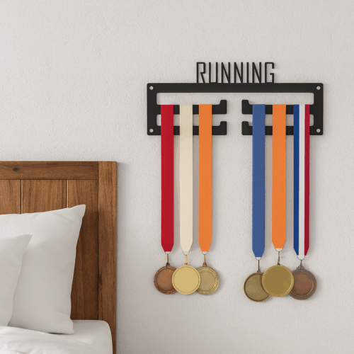 Medaille Houder Hardlopen - 12 Medailles - Ophangen aan Muur