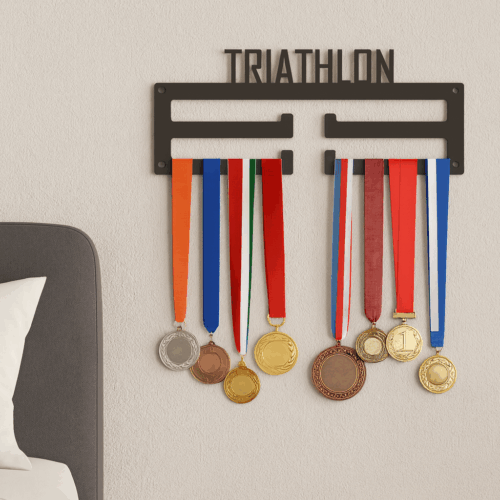 Triathlon Medaille Houder - 12 Medailles - Ophangen aan Muur