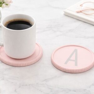 Onderzetter met Initiaal - Personaliseerbaar - 13 cm - Glazen - Bekers - Mokken
