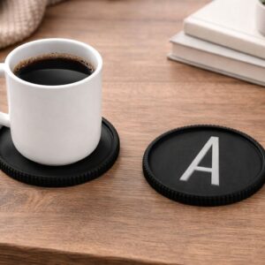 Onderzetter met Initiaal - Personaliseerbaar - 13 cm - Glazen - Bekers - Mokken