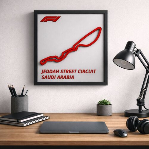 Jeddah Street Circuit - Formule 1 Poster - Decoratie - Formule 1 Cadeau