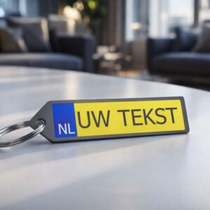 Kenteken Sleutelhanger - Personaliseren Met Naam Of Tekst