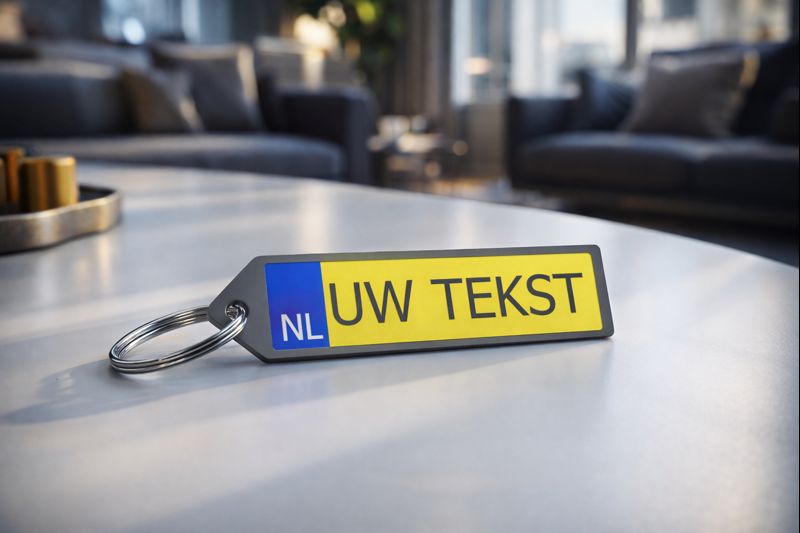Kenteken Sleutelhanger - Personaliseren Met Naam Of Tekst