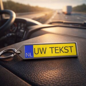 Kenteken Sleutelhanger - Personaliseren Met Naam Of Tekst